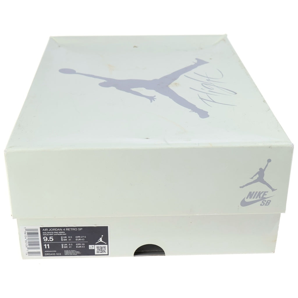 NIKE(ナイキ) AIR JORDAN 4 RETRO SP PINE GREEN エアジョーダン4 レトロ P パイングリーン ハイカットスニーカー ホワイト/グリーン US9.5/27.5cm DR5415-103