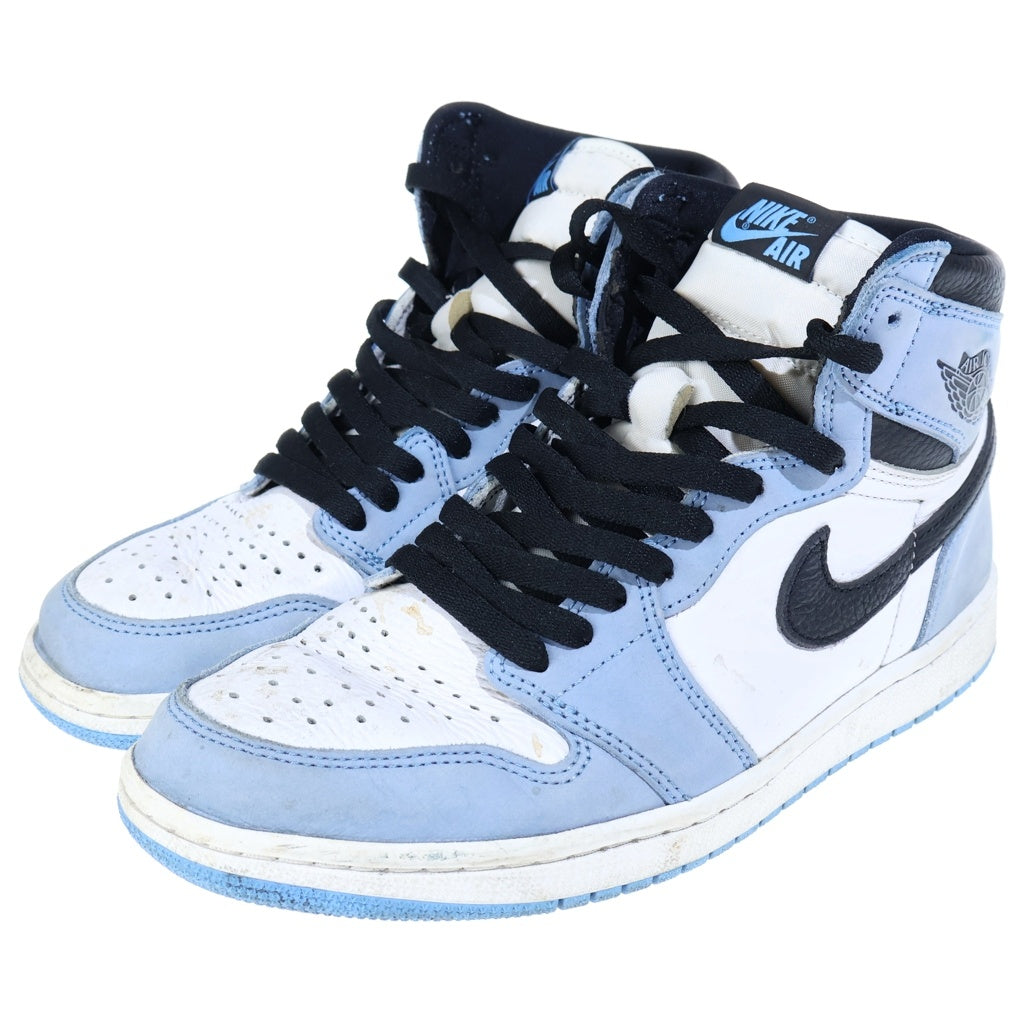 NIKE(ナイキ) AIR JORDAN 1 RETRO HIGH OG UNIVERCITY BLUE エアジョーダン1 ハイ ユニバーシティーブルー ハイカットスニーカー ブルー/ホワイト US8.5/26.5cm 555088-134