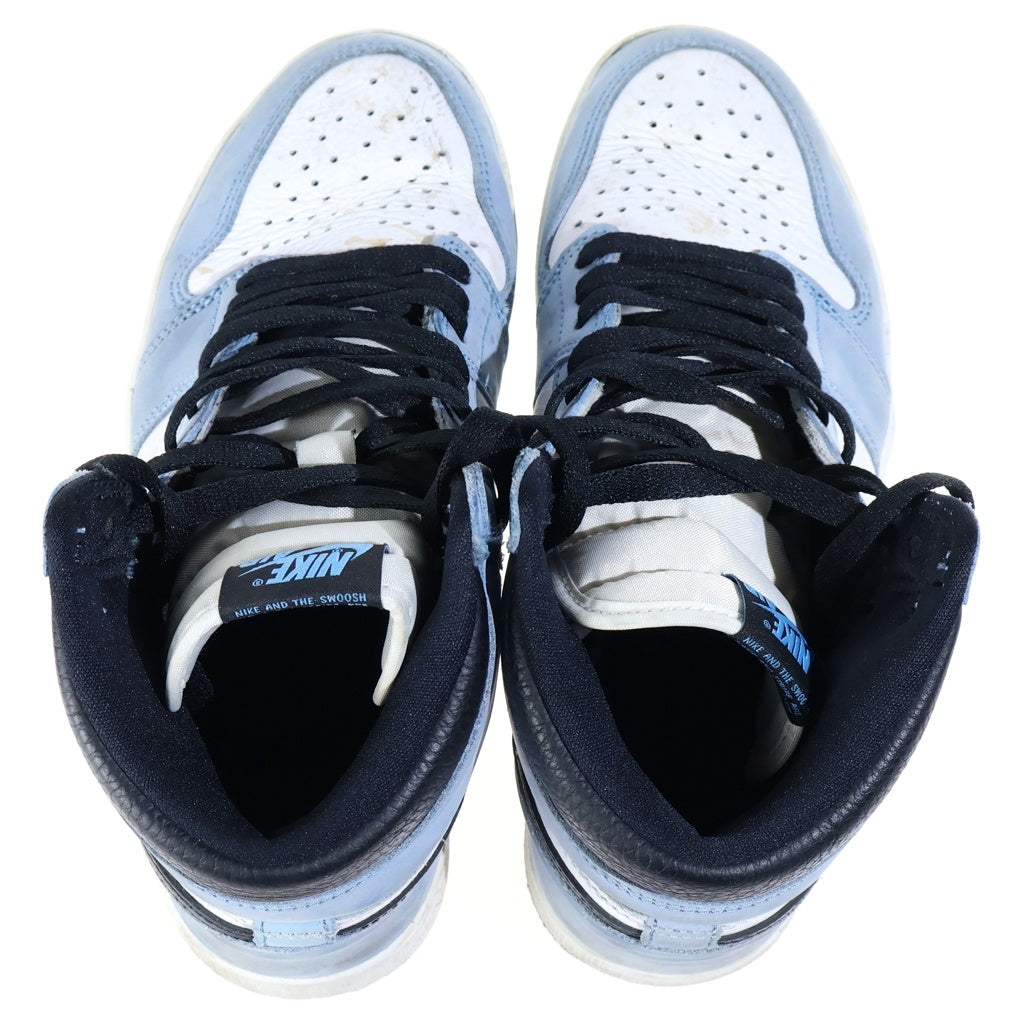 NIKE(ナイキ) AIR JORDAN 1 RETRO HIGH OG UNIVERCITY BLUE エアジョーダン1 ハイ ユニバーシティーブルー ハイカットスニーカー ブルー/ホワイト US8.5/26.5cm 555088-134