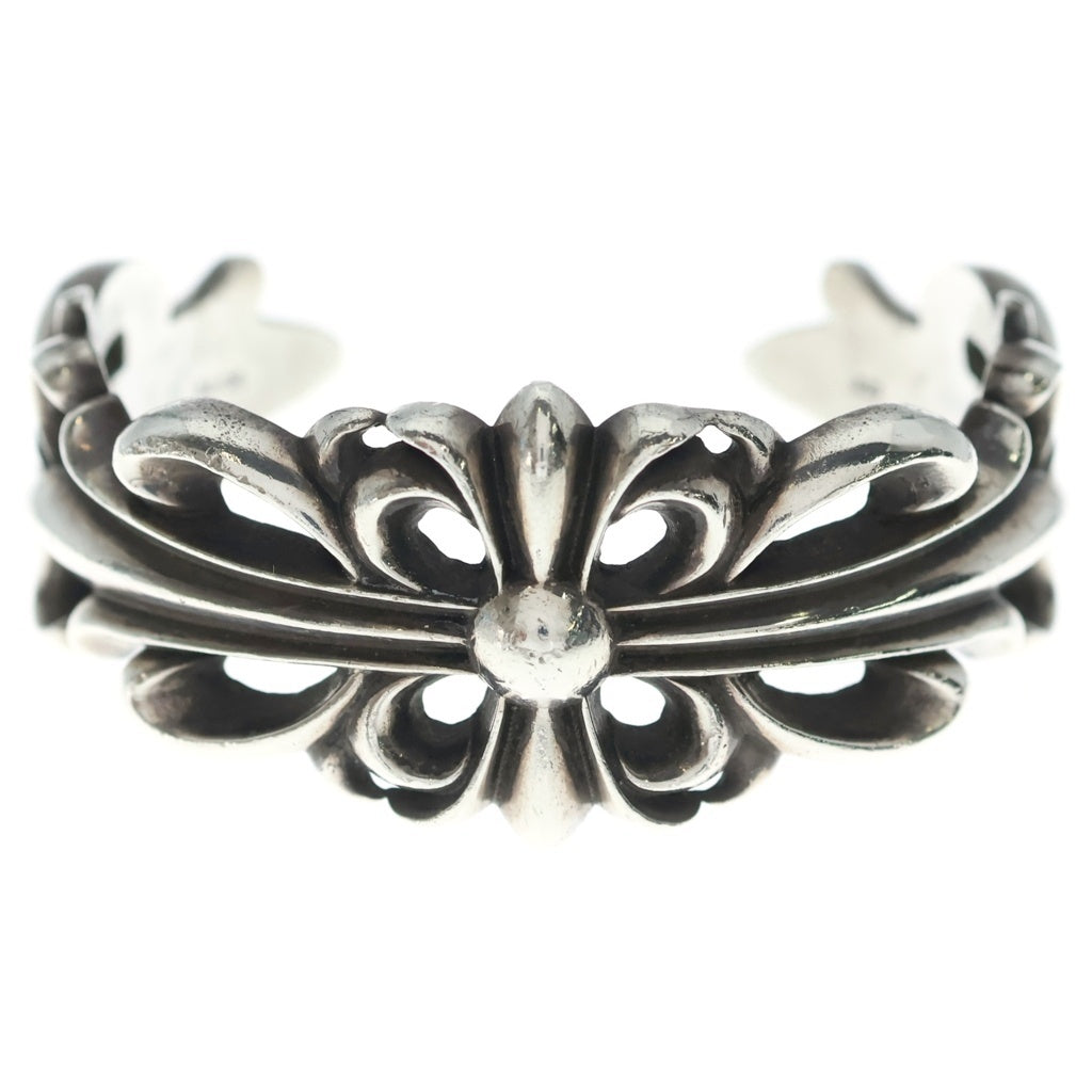 CHROME HEARTS(クロムハーツ) ダブルフローラルクロス カフ バングル ブレスレット