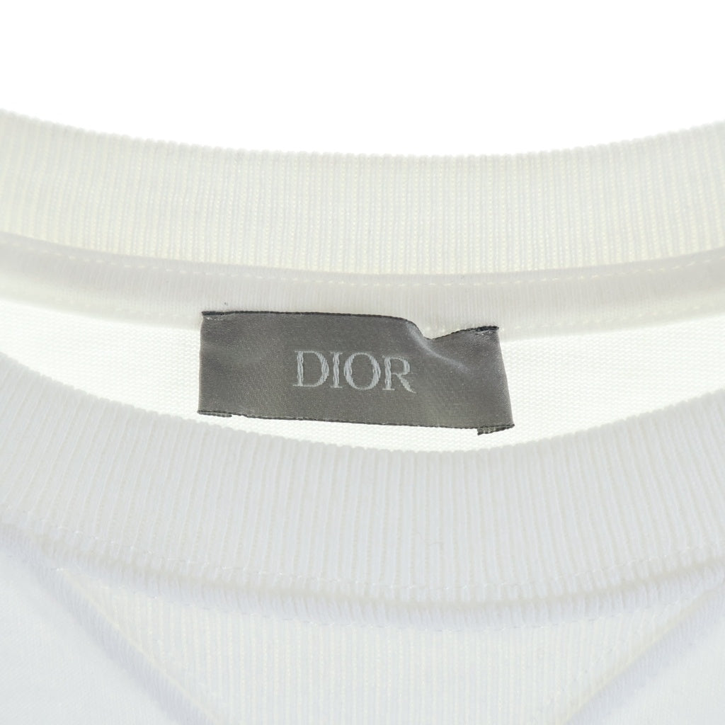 DIOR(ディオール) フロントロゴ エンブロイダリー 半袖Tシャツ カットソー ホワイト 343J696C0554