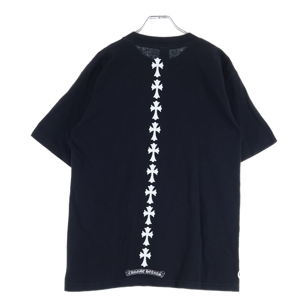 CHROME HEARTS(クロムハーツ) 3 CEMETERY CROSS TEE セメタリー ロゴプリント 半袖Tシャツ ブラック