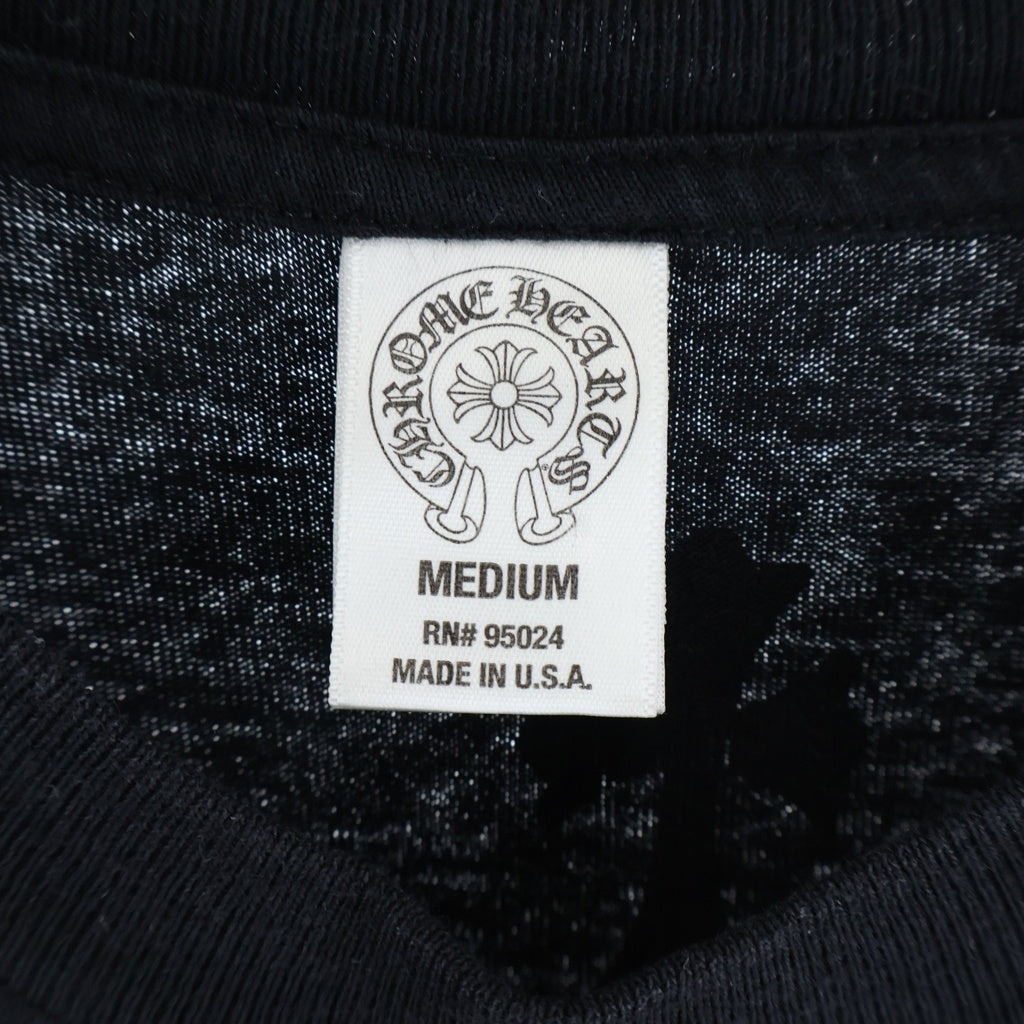 CHROME HEARTS(クロムハーツ) 3 CEMETERY CROSS TEE セメタリー ロゴプリント 半袖Tシャツ ブラック