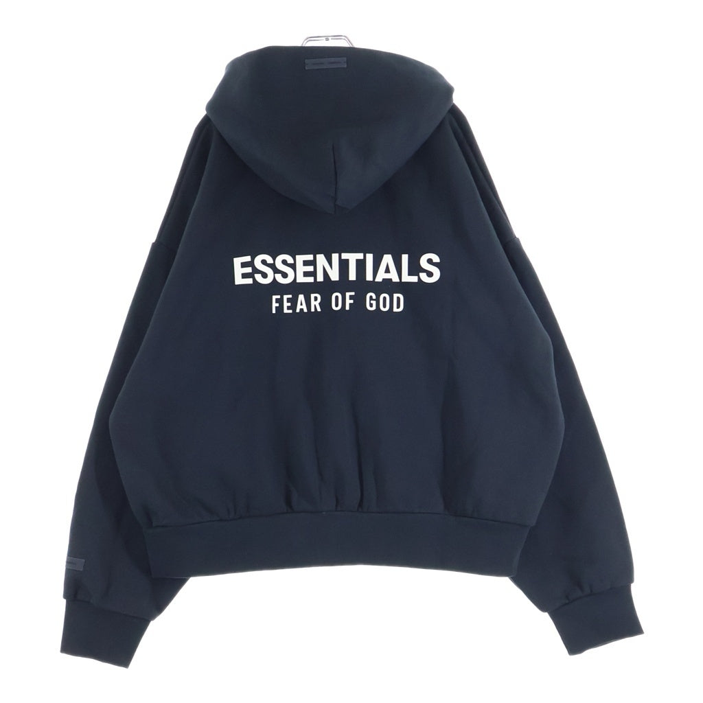 FEAR OF GOD ESSENTIALS(フィアオブゴッド エッセンシャルズ) CLASSIC FIT FLEECE ZIP UP HOODIE クラシックフィットフリースジップアップ ラバーロゴジップアップスウェットパーカー