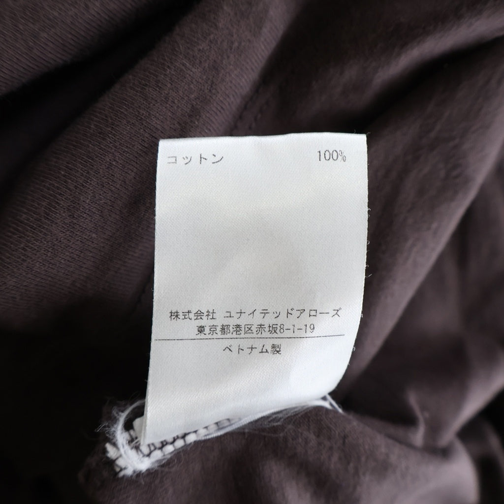 FEAR OF GOD ESSENTIALS(フィアオブゴッド エッセンシャルズ) RUBBER LOGO L/S TEE ラバーロゴロングスリーブTシャツ クルーネック長袖モックネックTシャツ バーガンディ