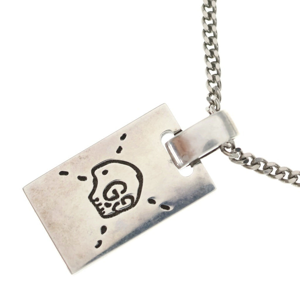 GUCCI(グッチ) Ghost Skull Necklace ゴーストスカルネックレス Ag925 プレートモチーフネックレス 455315 シルバー