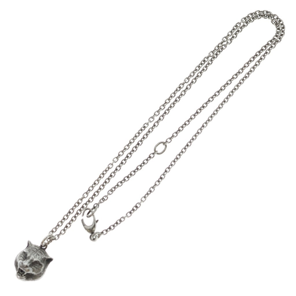 GUCCI(グッチ) Tiger Head Necklace タイガーヘッドネックレス Ag925 アニマルモチーフネックレス 433608 シルバー