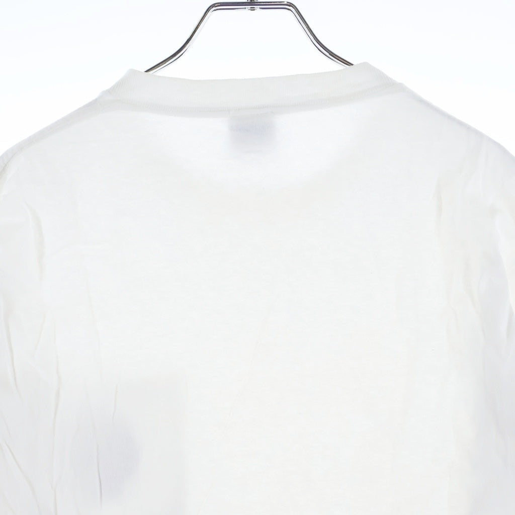 CHROME HEARTS(クロムハーツ) OLD CH PLS S/S オールド CHプラス刺繍 クルーネック半袖Tシャツ ホワイト/レッド