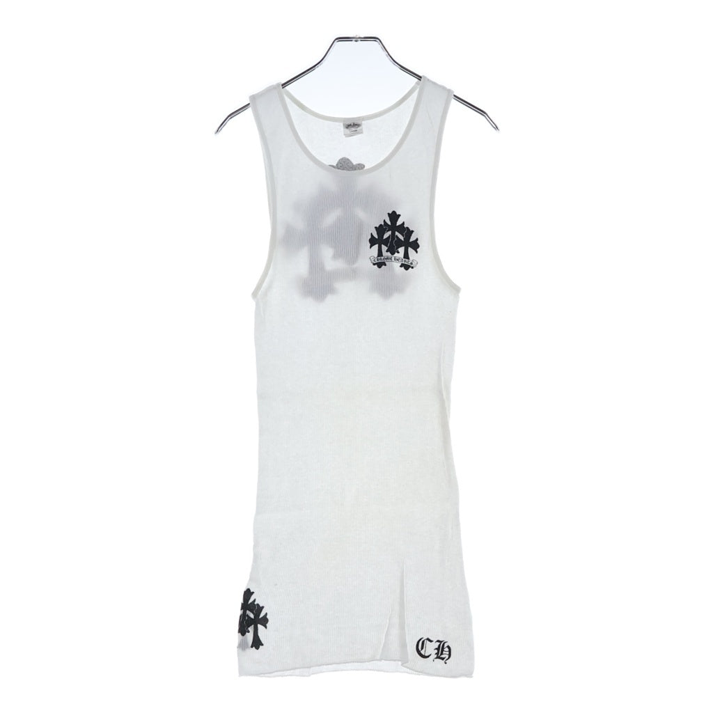 CHROME HEARTS(クロムハーツ) OLD 3 CRS TANK TOP オールドトリプルクロス タンクトップ ホワイト