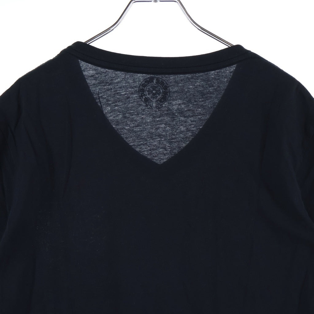 CHROME HEARTS(クロムハーツ) BS FLUER S/S TEE BSフレアプリントVネック半袖Tシャツ ブラック