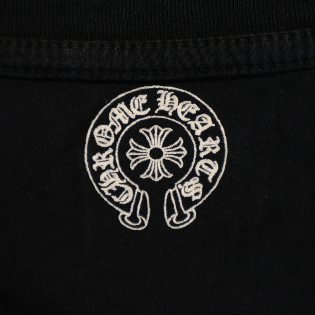 CHROME HEARTS(クロムハーツ) BS FLUER S/S TEE BSフレアプリントVネック半袖Tシャツ ブラック