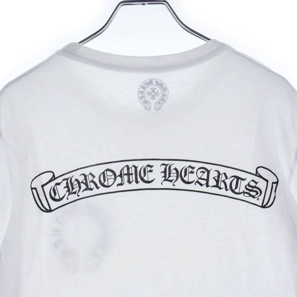 CHROME HEARTS(クロムハーツ) CH S/S バックスクロールラベルプリント 半袖Tシャツカットソー ホワイト