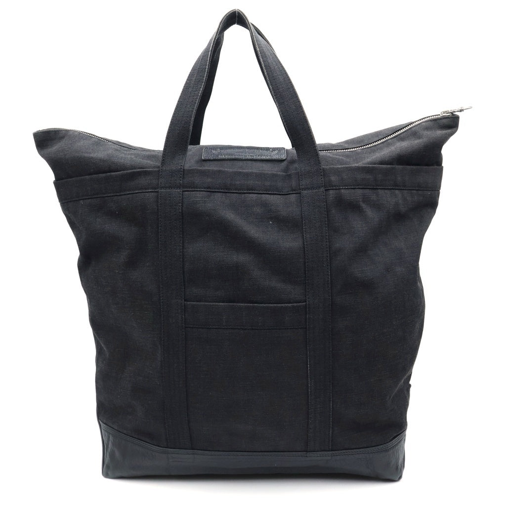 CHROME HEARTS(クロムハーツ) ×UNITED ARROWS 25th Anniversary Tote Bag ×ユナイテッドアローズ 25周年記念 クロスパッチ付きダガージップトートバッグ ブラック