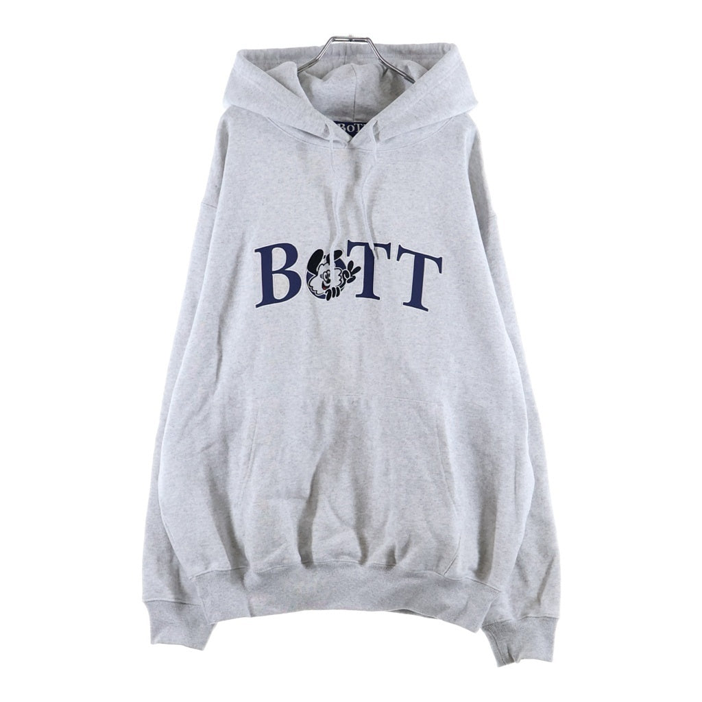 BoTT(ボット) ×VERDY Pullover Hoodie ×ヴェルディー プルオーバーフーディー ロゴ刺繍プルオーバースウェットパーカー 254BoTT04 グレー