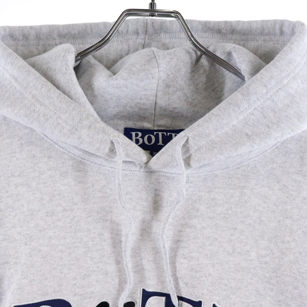 BoTT(ボット) ×VERDY Pullover Hoodie ×ヴェルディー プルオーバーフーディー ロゴ刺繍プルオーバースウェットパーカー 254BoTT04 グレー