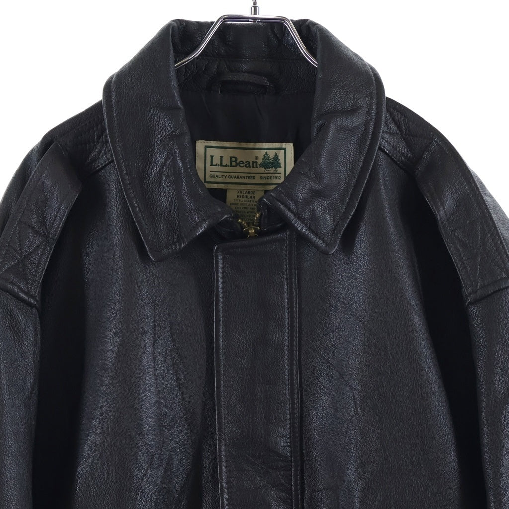 L.L.Bean(エルエルビーン) A-2 Leather Jacket レザージャケット ゴートスキンジップアップレザージャケット ブラウン