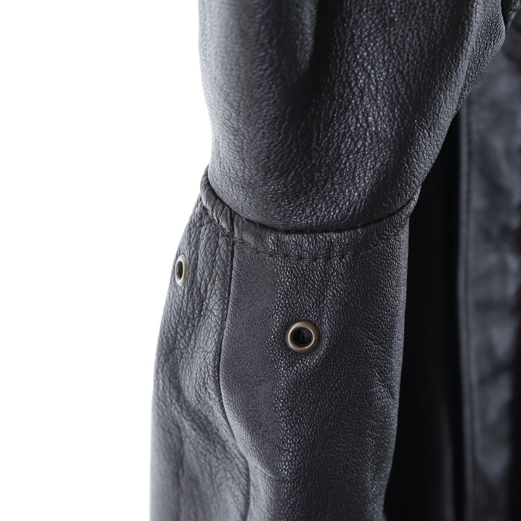 L.L.Bean(エルエルビーン) A-2 Leather Jacket レザージャケット ゴートスキンジップアップレザージャケット ブラウン