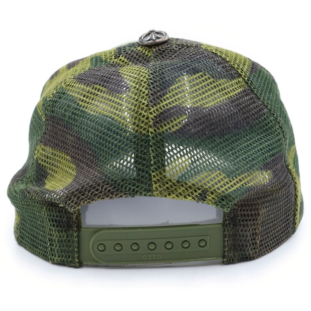 CHROME HEARTS(クロムハーツ) TRUCKER CAP トラッカーキャップ CHパッチ クロスボール カモフラ メッシュ帽子 カーキ
