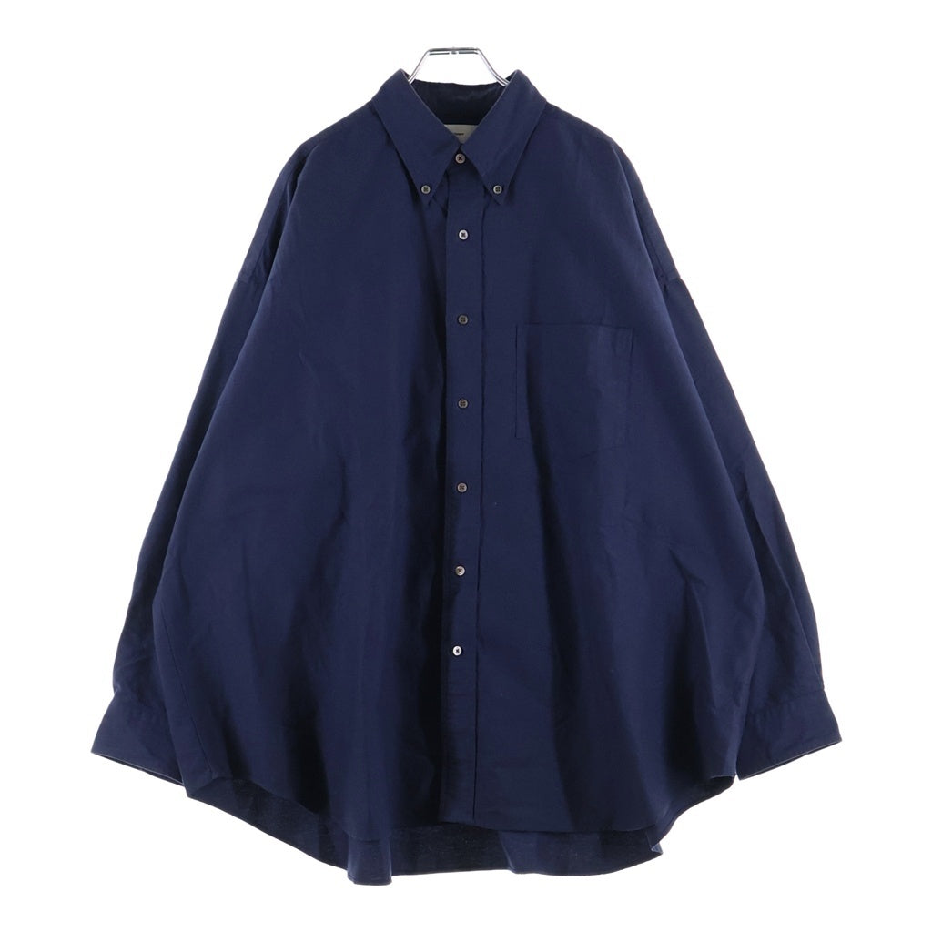 Graphpaper(グラフペーパー) Oxford L/S Oversized B.D Shirts ボタンダウン フロントポケット 長袖シャツ ネイビー GM261-50021B