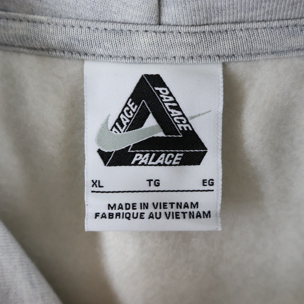 Palace Skateboards(パレススケートボーズ) ×NIKE ナイキ フロントプリント プルオーバーパーカー スウェット グレー