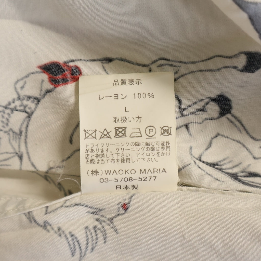 WACKO MARIA(ワコマリア) 25SS HAWAIIAN SHIRT フロントポケット 総柄 ハワイアン 半袖シャツ ホワイト 25SS-WMS-HI04