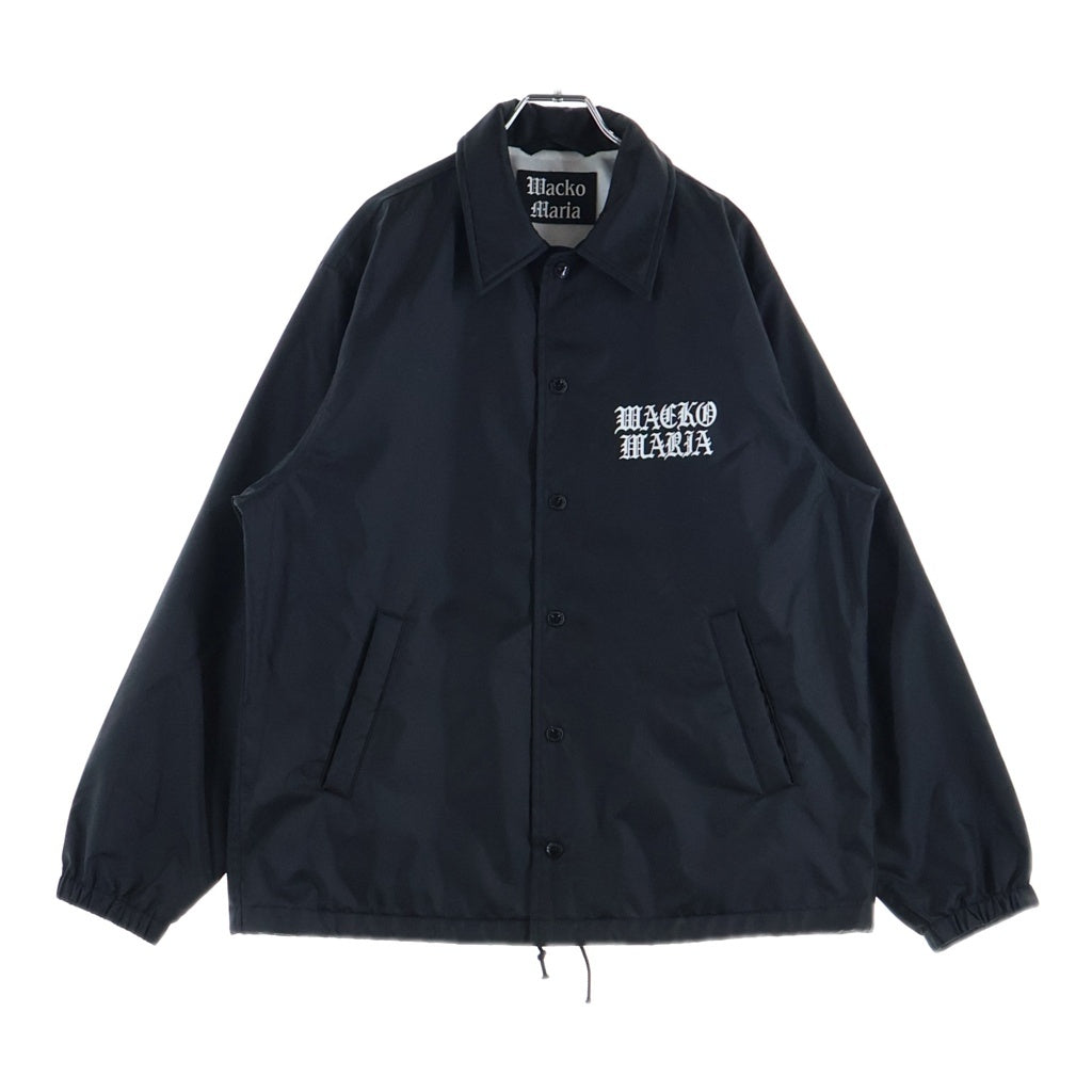 WACKO MARIA(ワコマリア) COACH JACKET (TYPE-1) ロゴプリント ナイロン コーチジャケット ブラック