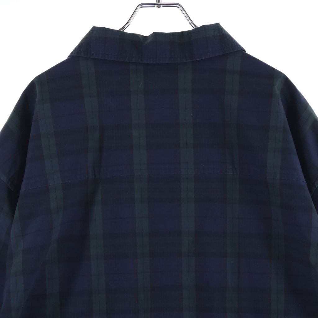 WTAPS(ダブルタップス) 21SS フロントポケット チェック柄 長袖シャツ ネイビー 211GWDT-SHM01