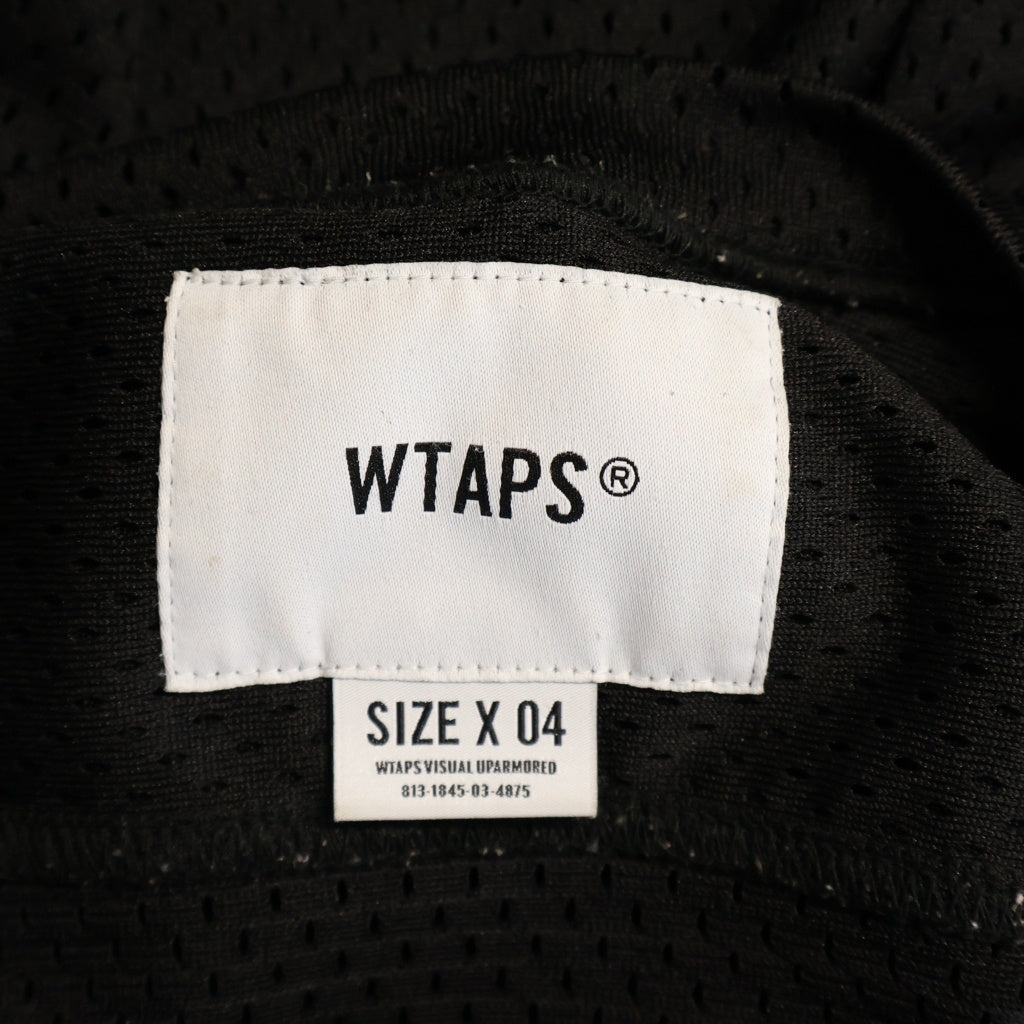 WTAPS(ダブルタップス) 19SS QB TEE POLY プリントデザイン メッシュ フットボール半袖Tシャツ ブラック 191ATDT-CSM29