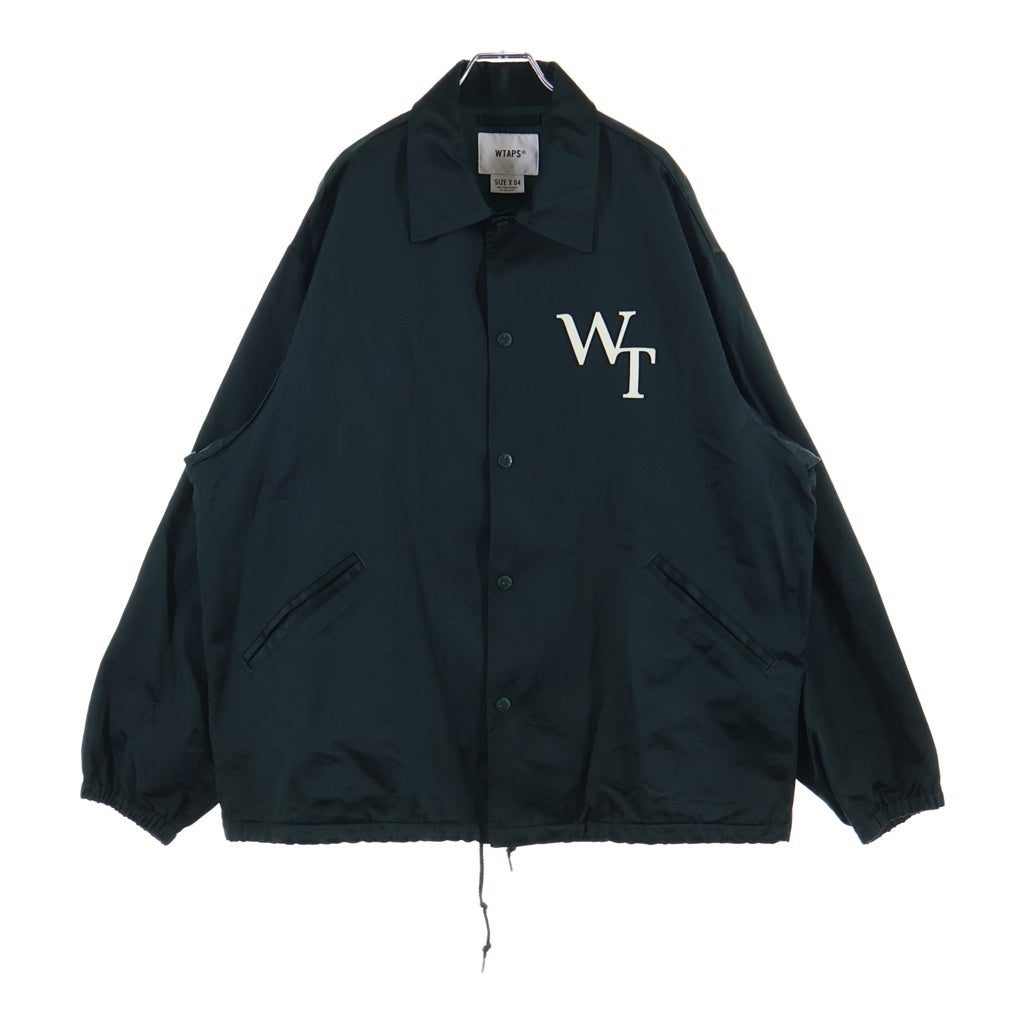 WTAPS(ダブルタップス) 24SS CHIEF JACKET CTRY SATIN サテン スナップボタン チーフジャケット グリーン 241TQDT-JKM02