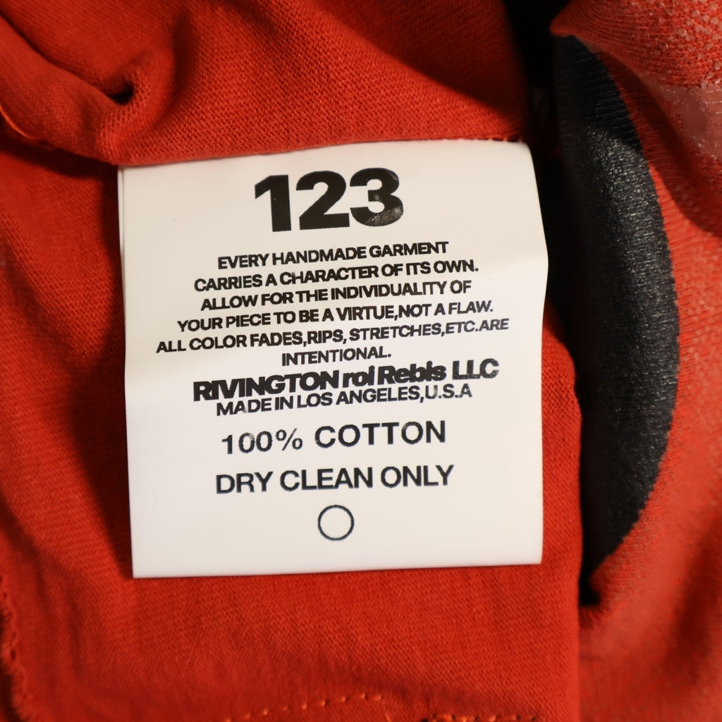 RIVINGTON roi Rebis(リヴィントンロイレビス) Left Out Graphic-print レフトアウト ヴィンテージ グラフィックデザイン 半袖Tシャツ カットソー レッド