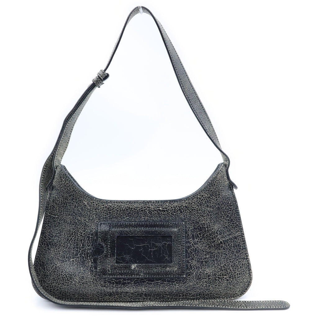 Acne Studios(アクネ ストゥディオズ) Platt Mini Shoulder Bag プラットミニショルダーバッグ クラック加工レザーバッグ ブラック