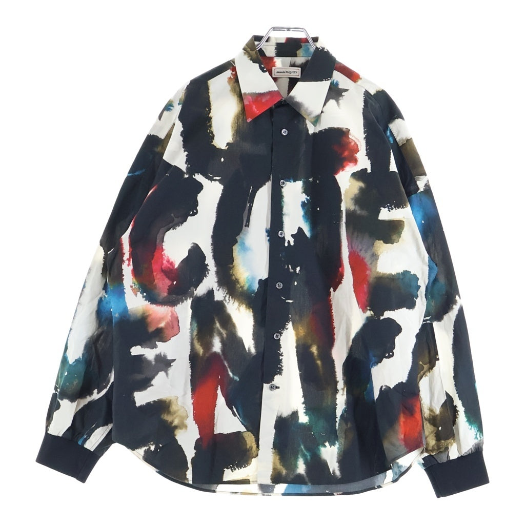 Alexander McQueen(アレキサンダーマックイーン) Graffiti Print Shirts グラフィティプリントシャツ ボタンダウン総柄長袖シャツ 727091 QUO76 マルチカラー