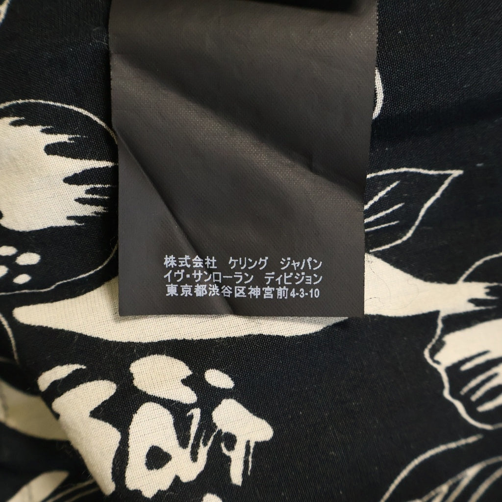 SAINT LAURENT PARIS(サンローランパリ) 17SS By Anthony Vaccarello Aloha S/S Shirts アンソニーバカレロ期 ハイビスカス パイナップル半袖シャツ 415167 Y316P 1068 ブラック