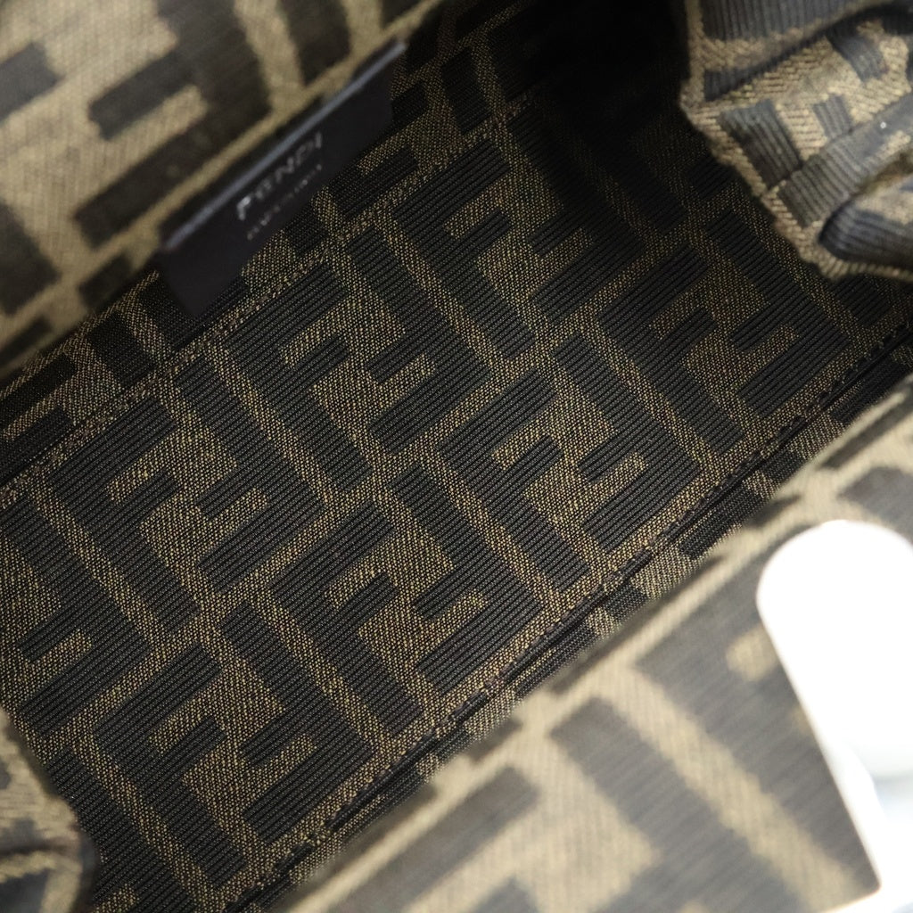 FENDI(フェンディ) First Small ファーストスモール レザー2Way クラッチショルダーバッグ 8BP129 シルバー レディース