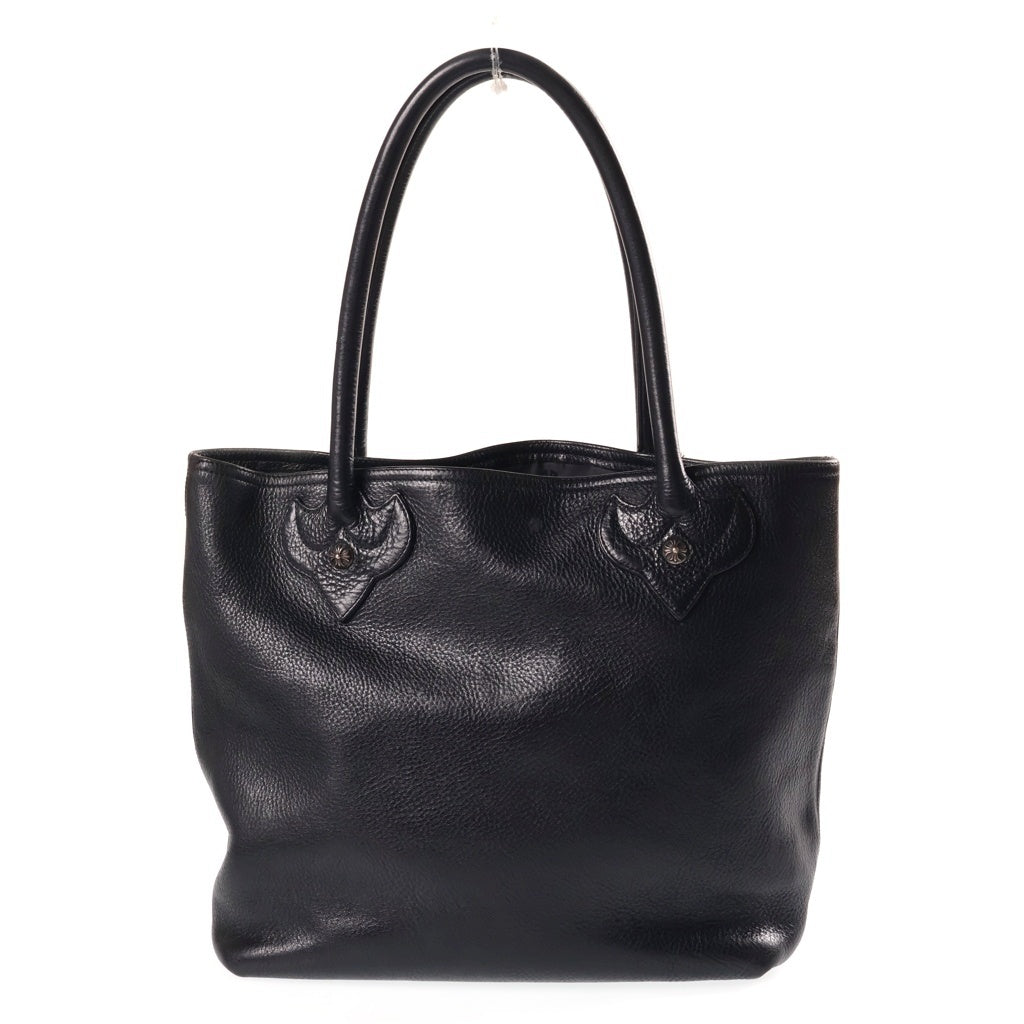 CHROME HEARTS(クロムハーツ) FS TOTE CRS BALL STUDS FSトート クロスボールスタッズ クロスパッチ付きレザートート ブラック