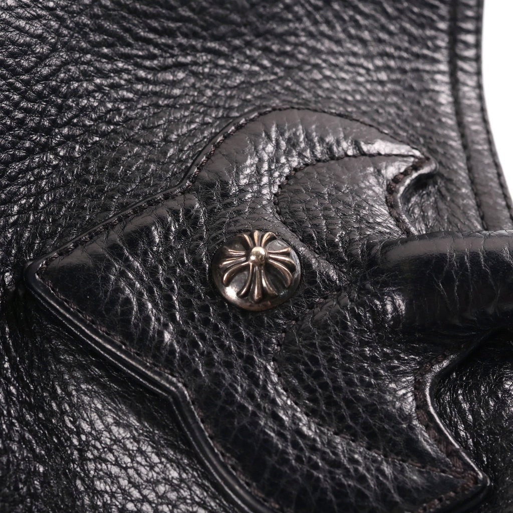 CHROME HEARTS(クロムハーツ) FS TOTE CRS BALL STUDS FSトート クロスボールスタッズ クロスパッチ付きレザートート ブラック