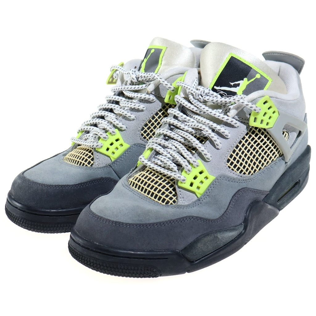NIKE(ナイキ) AIR JORDAN 4 RETRO LE NEON エアジョーダン4 レトロ ネオン ハイカットスニーカー グレー/イエロー US10/28cm CT5342-007