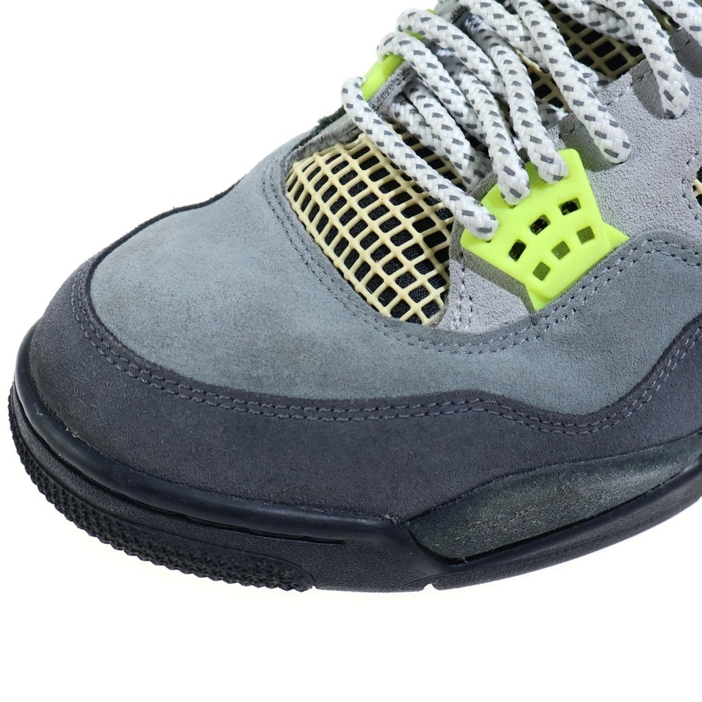 NIKE(ナイキ) AIR JORDAN 4 RETRO LE NEON エアジョーダン4 レトロ ネオン ハイカットスニーカー グレー/イエロー US10/28cm CT5342-007