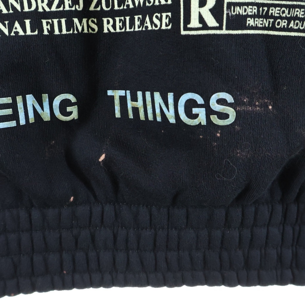 OFF-WHITE(オフホワイト) 17AW Woman Movie Hooded Sweatshirt プリント プルオーバーパーカー スウェット ブラック OMBB009F17192056
