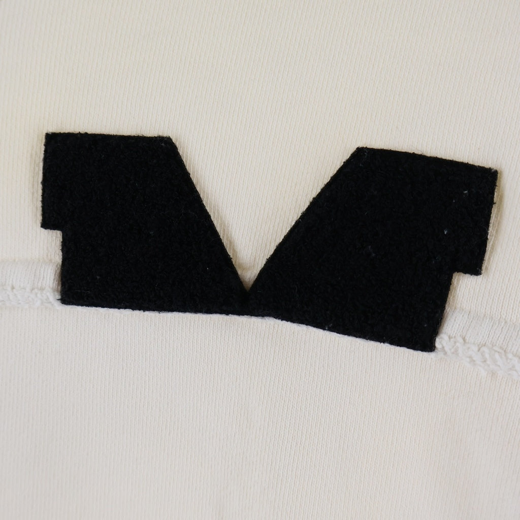 Maison Margiela(メゾンマルジェラ) MMロゴ ダメージ加工 クルーネック セーター スウェット ホワイト S50GU0143 S25405