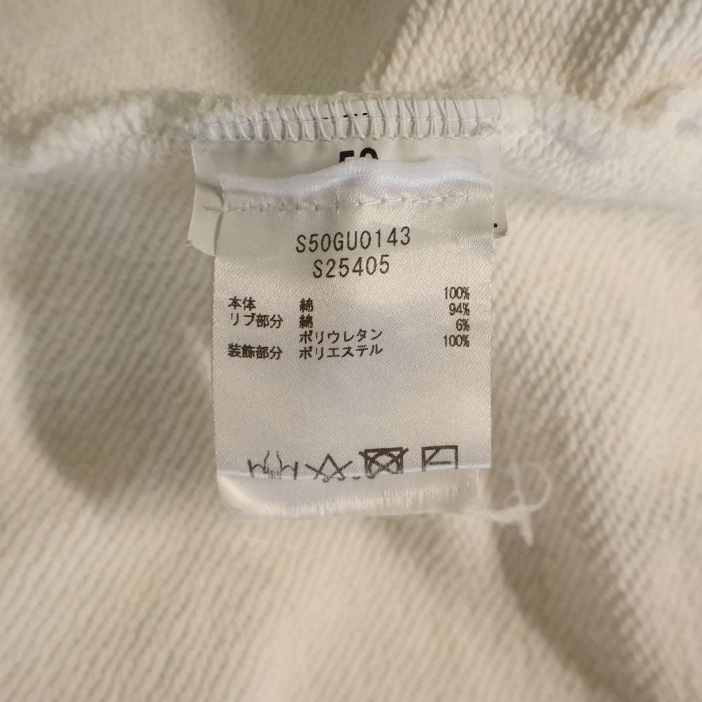Maison Margiela(メゾンマルジェラ) MMロゴ ダメージ加工 クルーネック セーター スウェット ホワイト S50GU0143 S25405