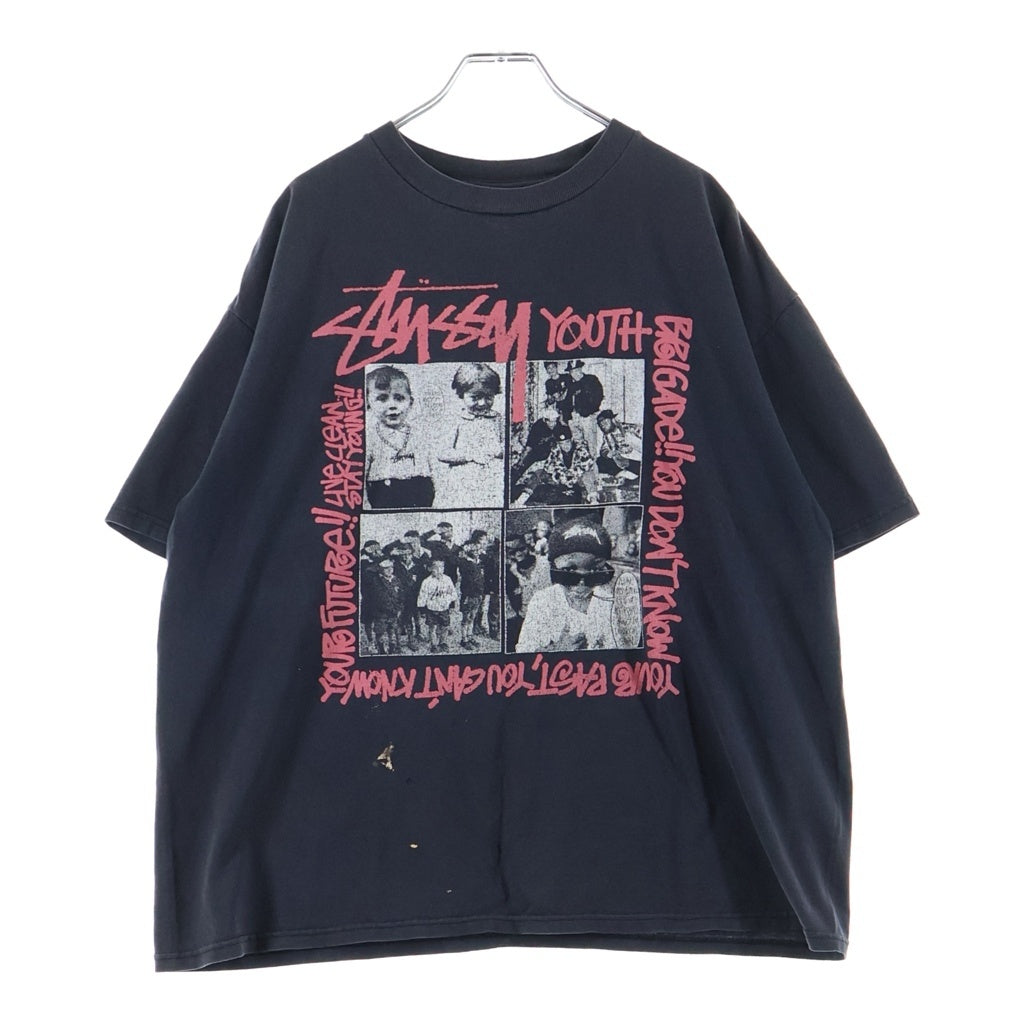 STUSSY(ステューシー) OLD Youth Brigade Photo S/S Tee 天王寺ミオリニューアルオープン記念フォトTシャツ グラフィックプリントクルーネック半袖Tシャツ ブラック