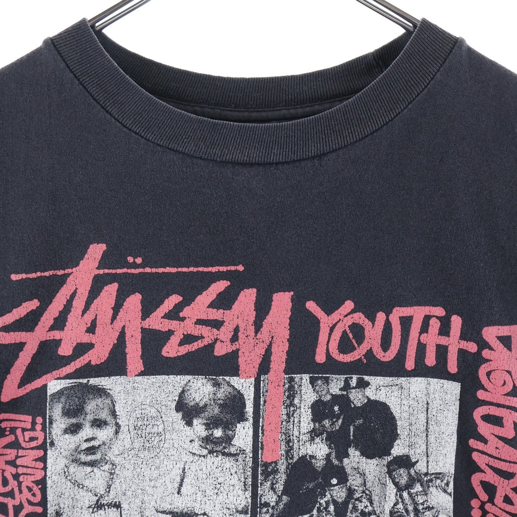 STUSSY(ステューシー) OLD Youth Brigade Photo S/S Tee 天王寺ミオリニューアルオープン記念フォトTシャツ グラフィックプリントクルーネック半袖Tシャツ ブラック