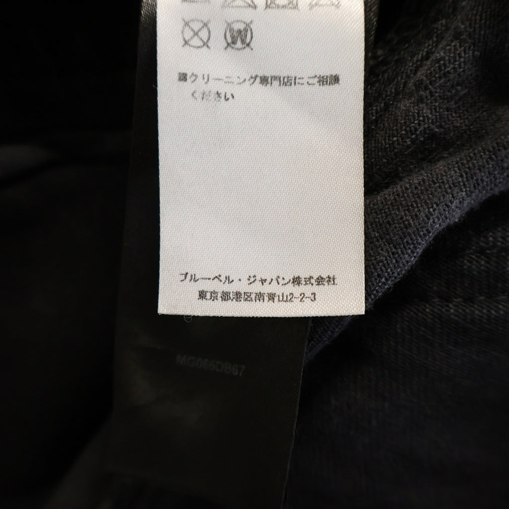 BALMAIN(バルマン) Slim Fit Biker Denim スリムフィットバイカーデニム エンボスロゴ蛇腹切替ボタンフライスキニーデニムジーンズ ブラック MG065DB67