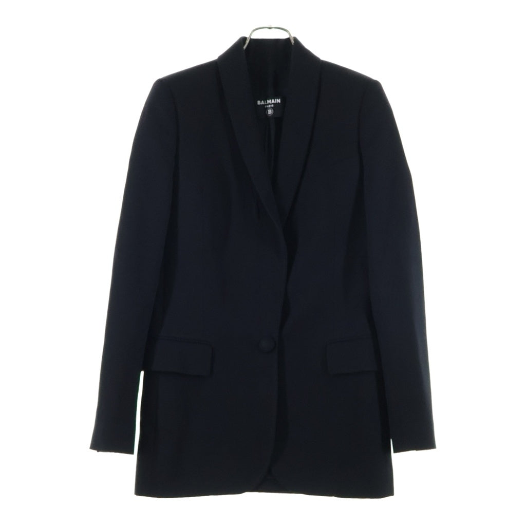 BALMAIN(バルマン) Wool 1B Jacket ウール1ボタンジャケット シングルテーラードジャケット レディース ブラック 7474W067