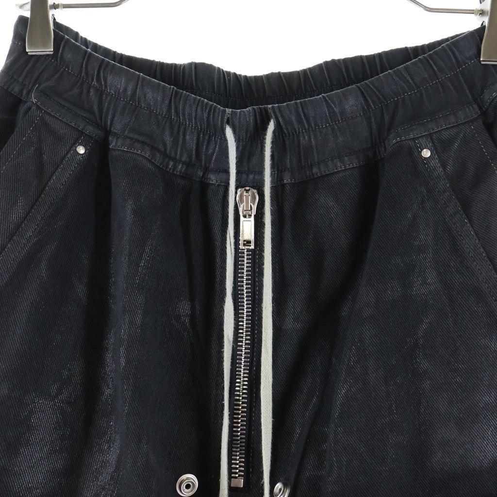 DRKSHDW(ダークシャドウ) 25SS IMBALANCED DOUBLE CARGO JUMBO BELAS インバランスドダブルカーゴジャンボベラ コーティングドッキングワイドカーゴパンツ ブラック DU01E3375-DCF
