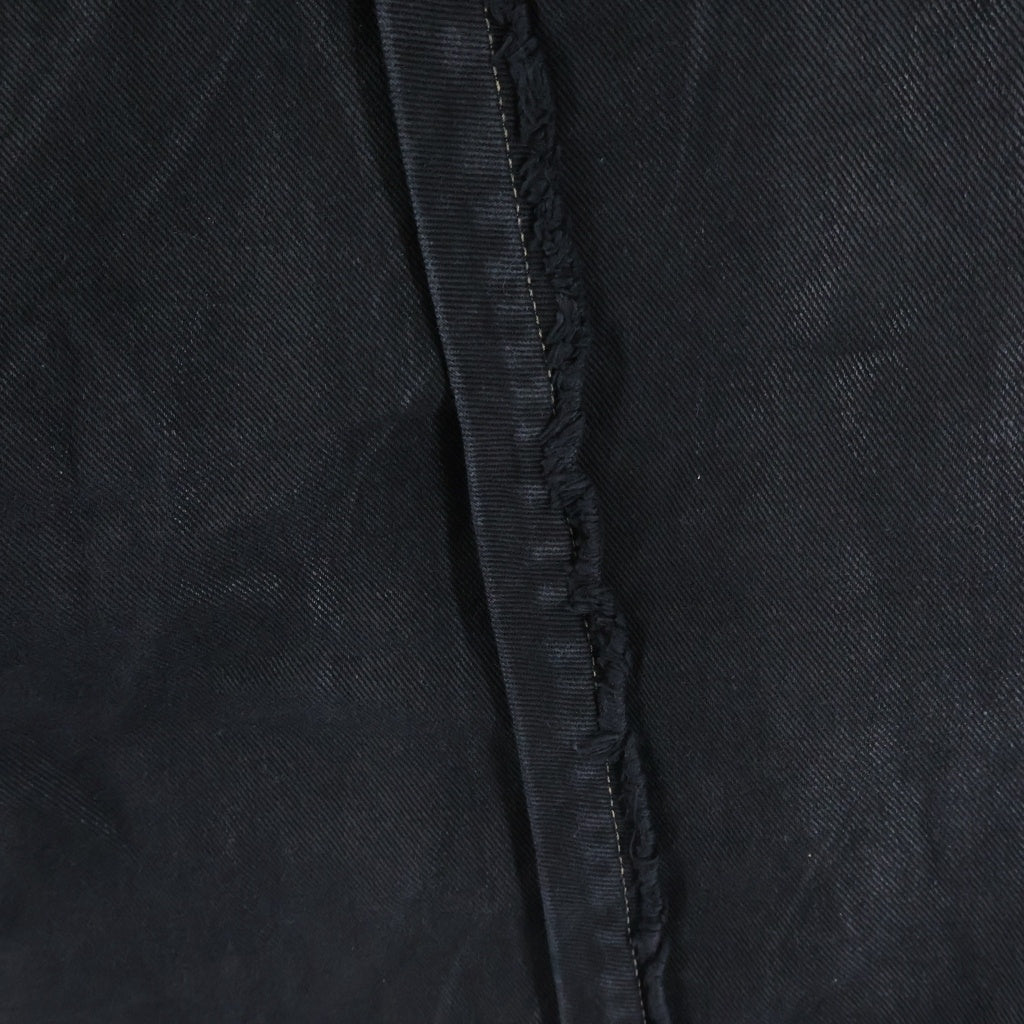 DRKSHDW(ダークシャドウ) 25SS IMBALANCED DOUBLE CARGO JUMBO BELAS インバランスドダブルカーゴジャンボベラ コーティングドッキングワイドカーゴパンツ ブラック DU01E3375-DCF