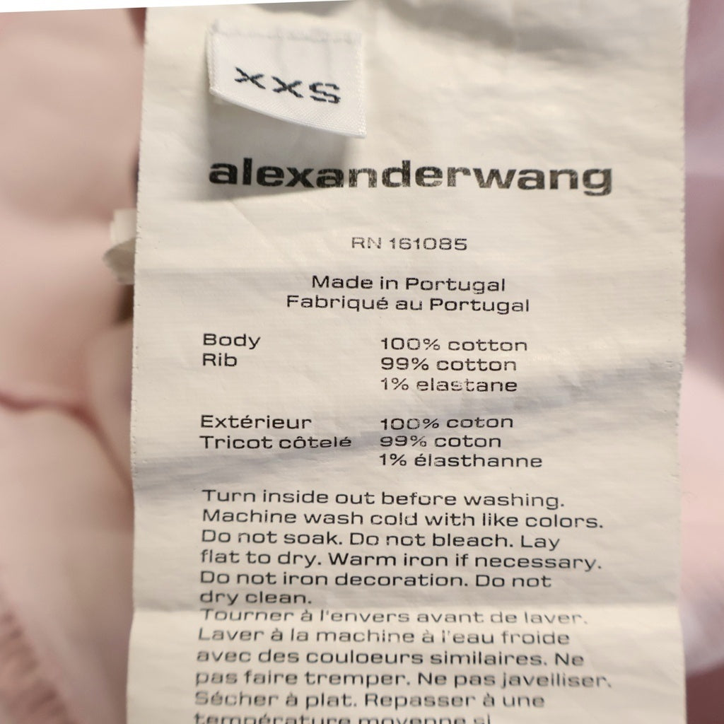 ALEXANDER WANG(アレキサンダーワン) We Love Our Customers Cropped Tee ウィーラブアワーカスタマーズクロップドTシャツ ロゴプリントクルーネッククロップド半袖Tシャツ レディース 1CC2241886