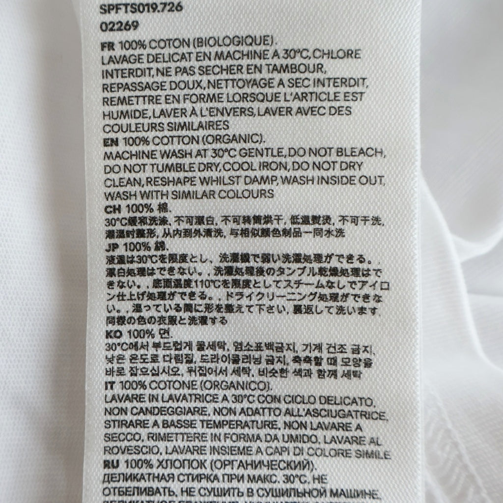 ami paris(アミパリス) Heart A Logo Cropped T-Shirts ハートAロゴクロップドTシャツ ロゴ刺繍クルーネック半袖Tシャツ SPFTS019.726 ホワイト レディース