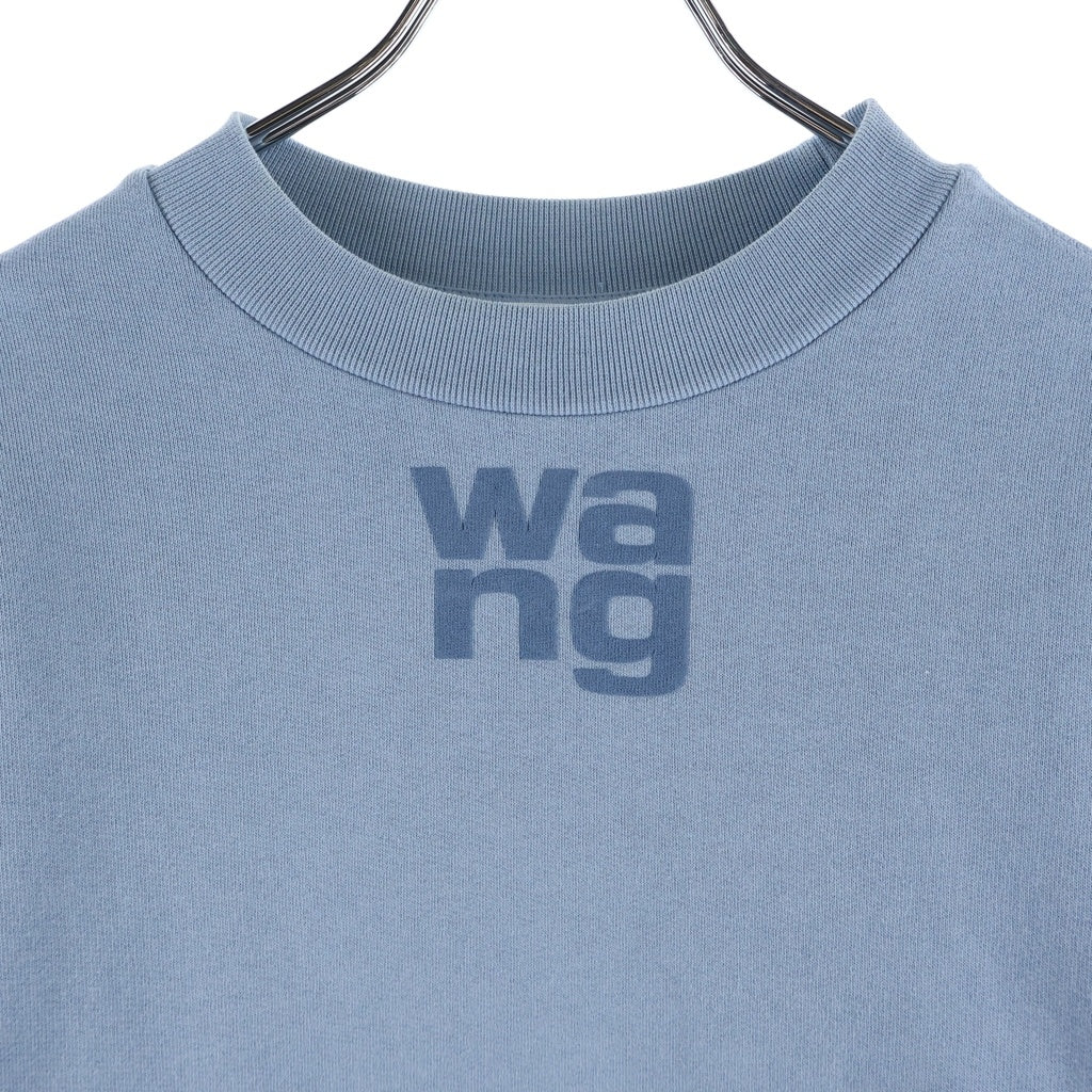 ALEXANDER WANG(アレキサンダーワン) Logo Sweatshirts ロゴスウェットシャツ エンボスロゴクルーネックトレーナー レディース ライトブルー